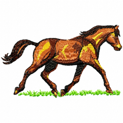 Horses Embroidery Design 9